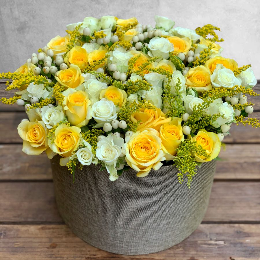 Box Yellow Roses Box Yellow Roses - Floristas, entrega de flores lisboa