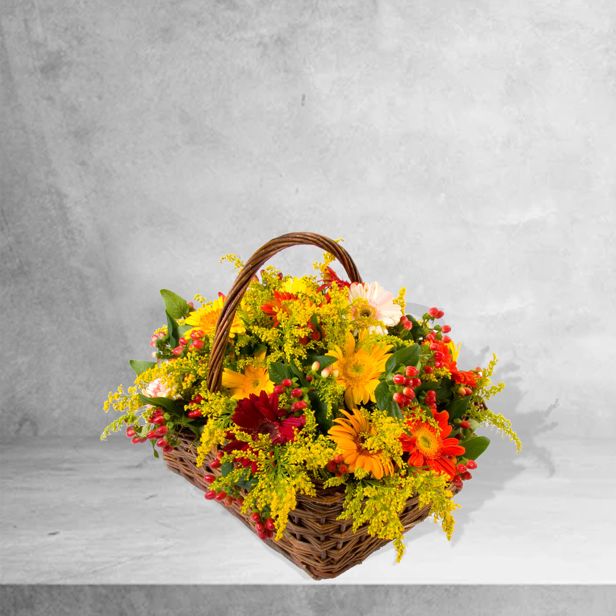 Cesto Gerberas - Floristas, entrega de flores lisboa