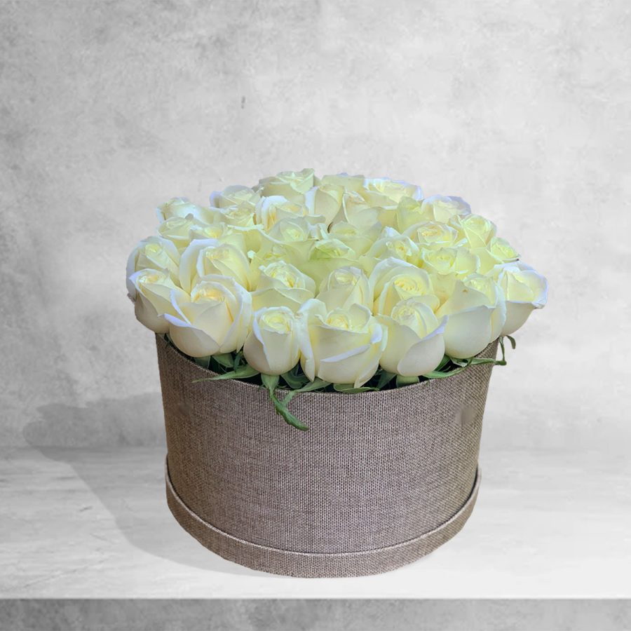 Box White Roses Box White Roses - Floristas, entrega de flores lisboa