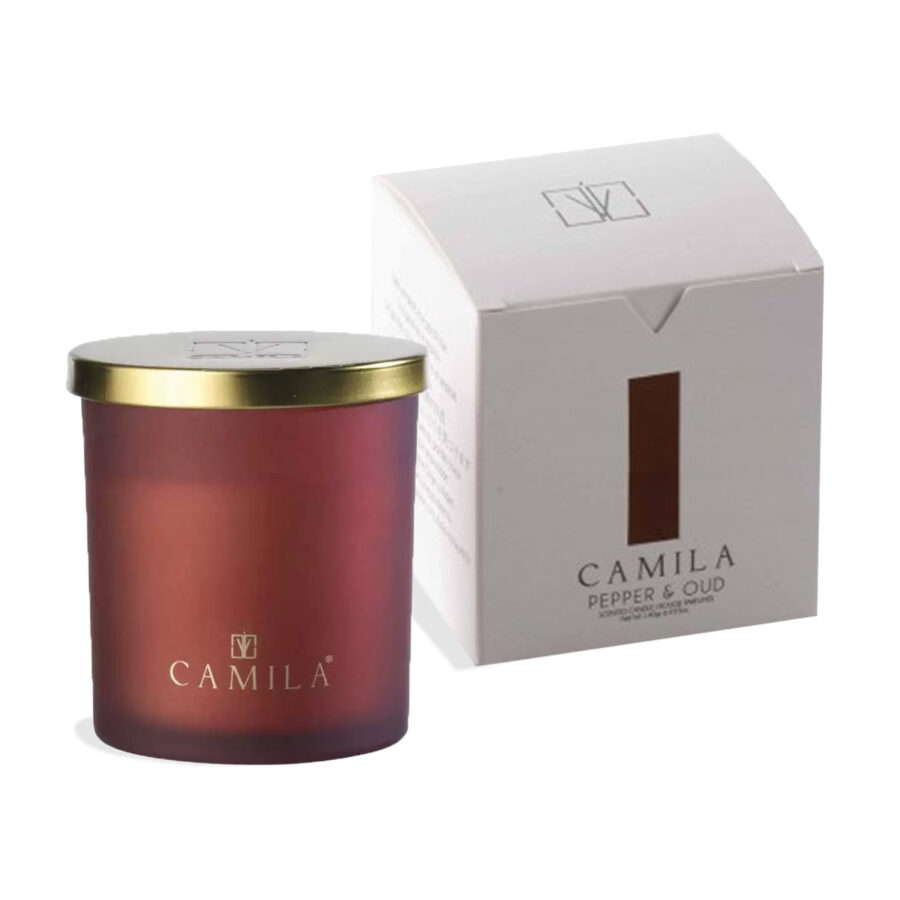 Vela Camila - Pepper&oud (140g) Vela Camila - Pepper&oud (140g) - Floristas, entrega de flores lisboa